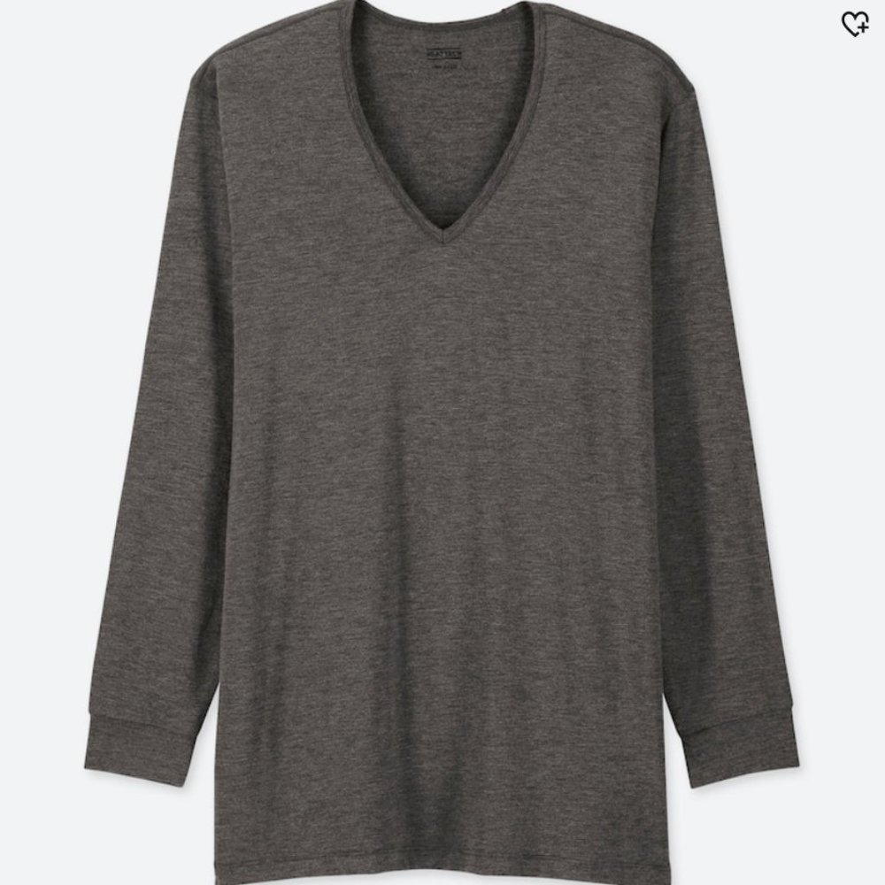 Uniqlo Men's HeatTech Long Sleeve Shirt Innerwear
